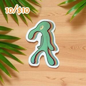 Rainbow Squidward Meme Sticker – 2 1/2”